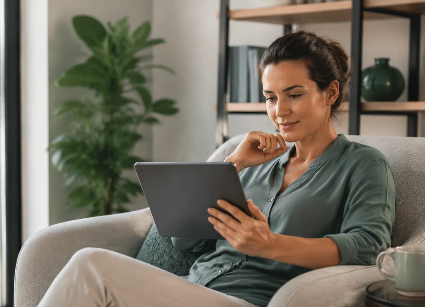 Question panels connected to plans, devices, and support